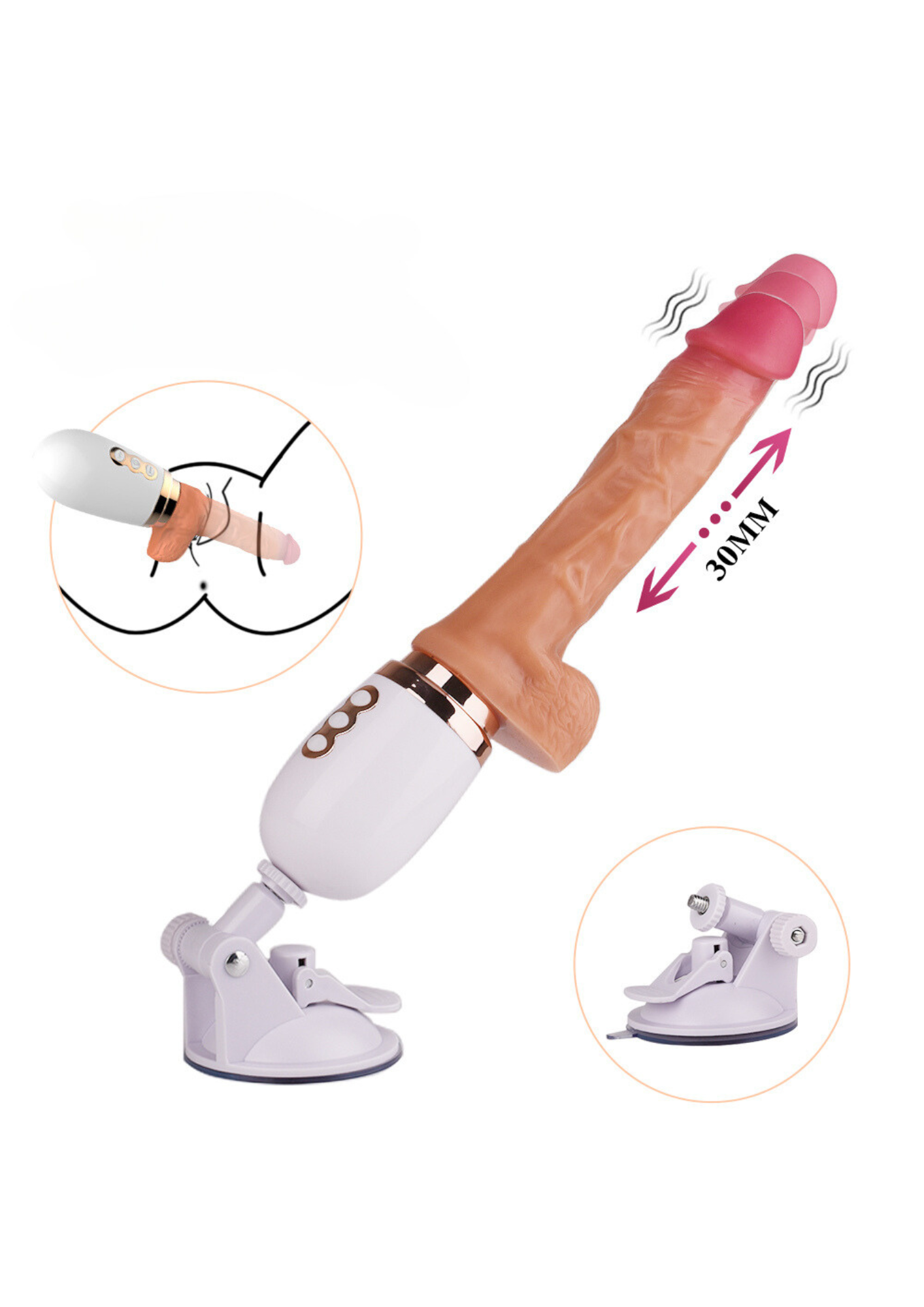 Godemichet vibrateur télescopique 0082