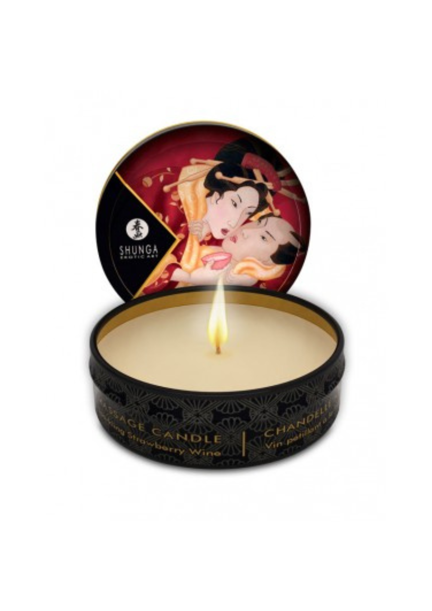 Bougie de massage mini Fraise 0120