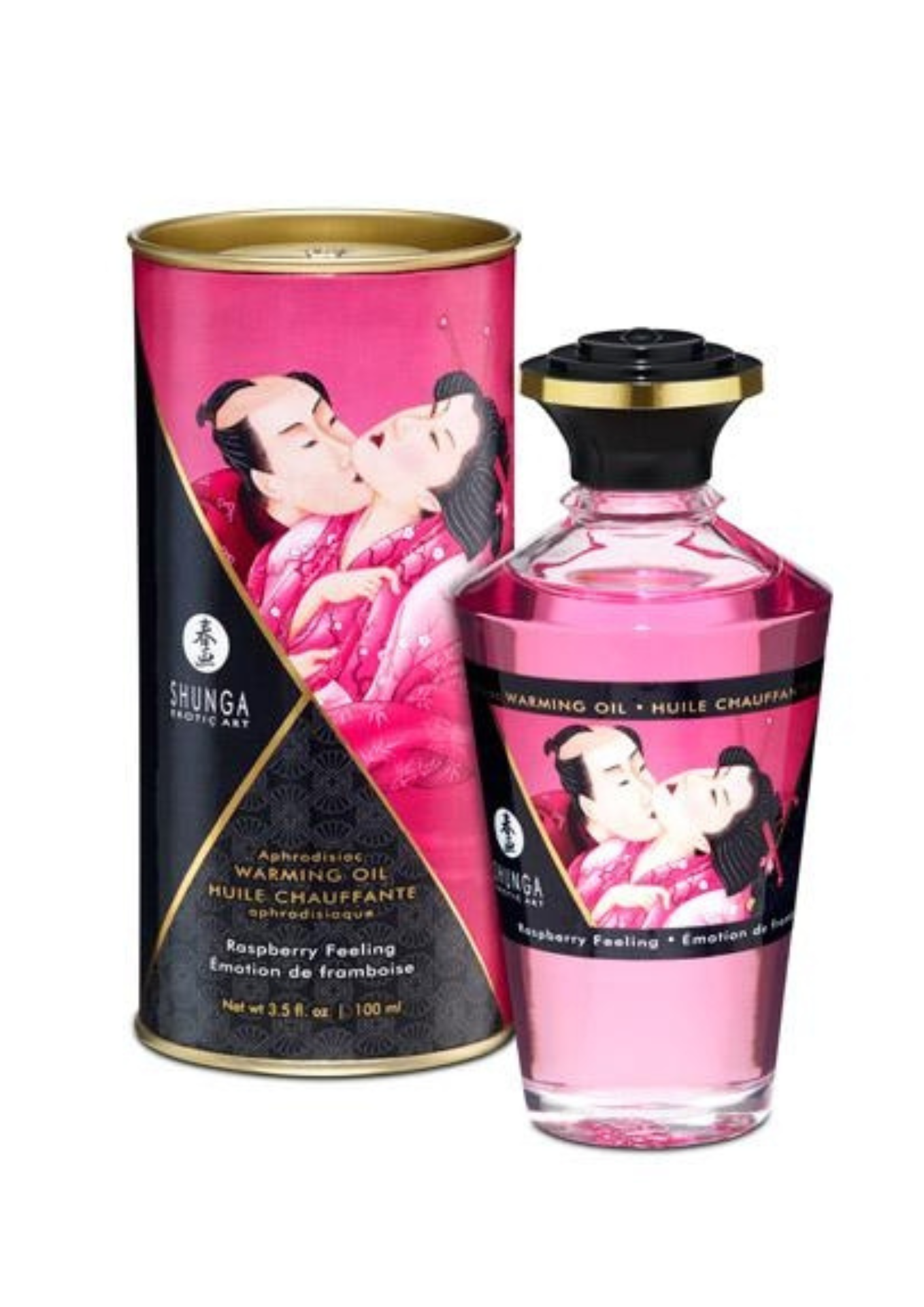 Huile chauffante Massage Aphrodisiaque framboise 0115